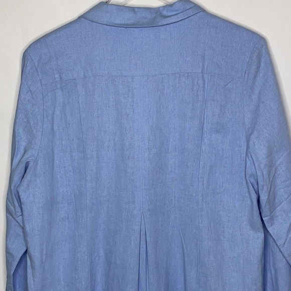 Linen blend Blue Shirt (L/XL) - Picture 8 of 13